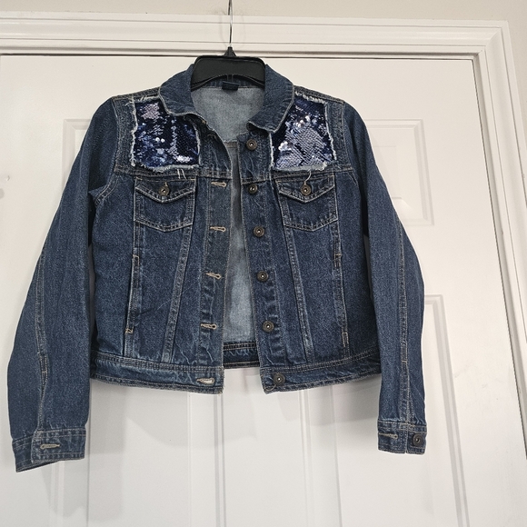 Arizona Jean Company Jackets & Blazers - Arizona Denim Jacket with Blue Accents Girls Size Large